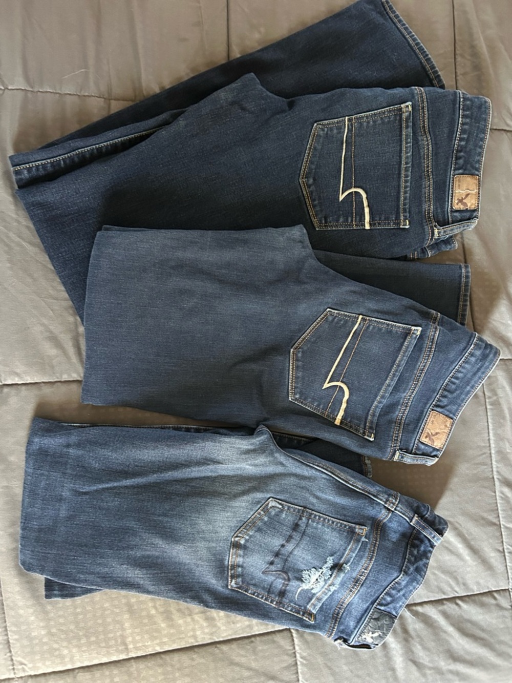 American Eagle Outfitters Women's Skinny Jeans - Dark Wash Blue